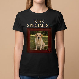 Camiseta Especialista en Besos Foto de Perro Divertida Pers