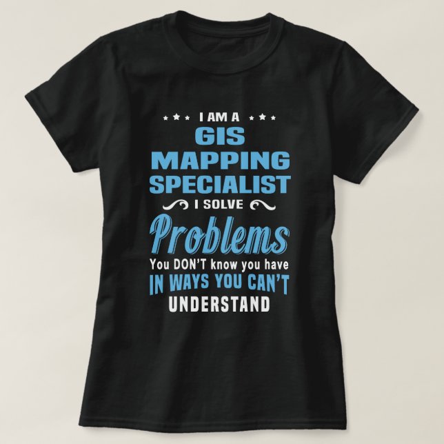 Camiseta Especialista en cartografía del SIG (Diseño del anverso)
