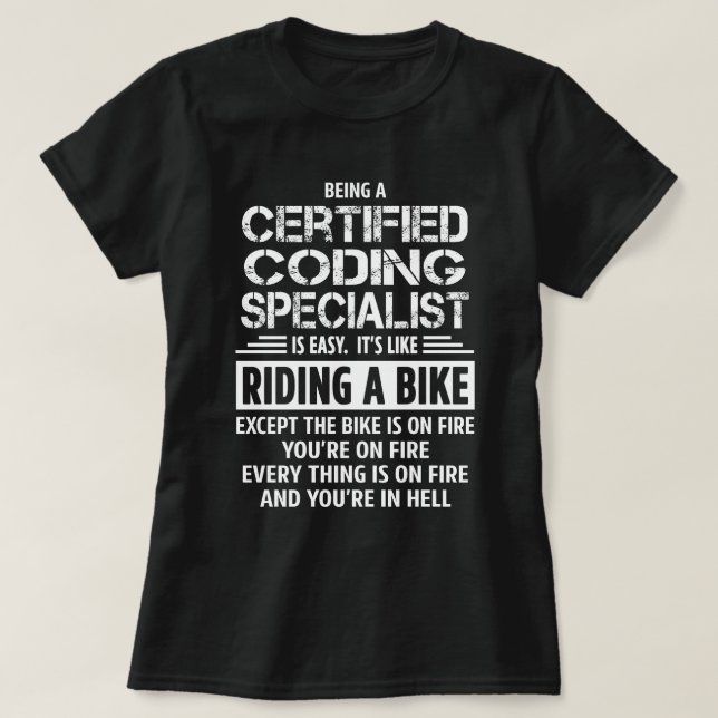 Camiseta Especialista en codificación certificada (Diseño del anverso)