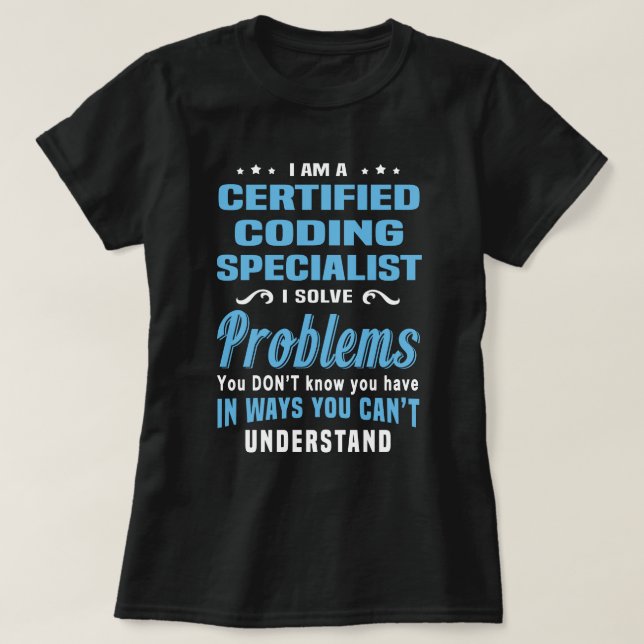Camiseta Especialista en codificación certificada (Diseño del anverso)
