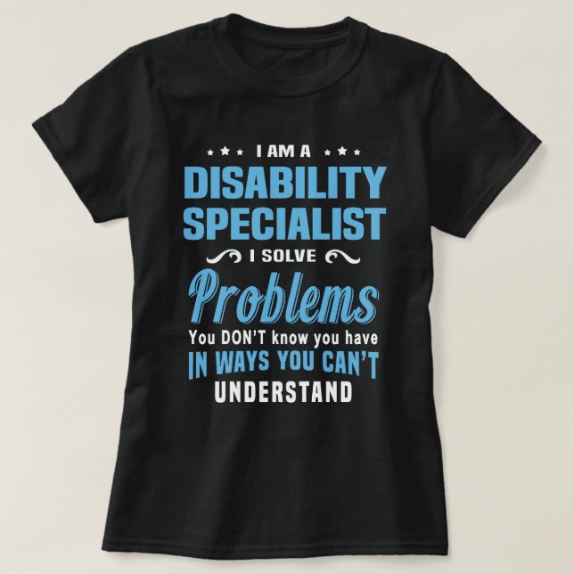 Camiseta Especialista en discapacidad (Diseño del anverso)