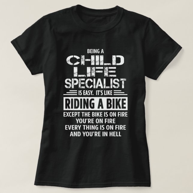 Camiseta Especialista en la vida infantil (Diseño del anverso)