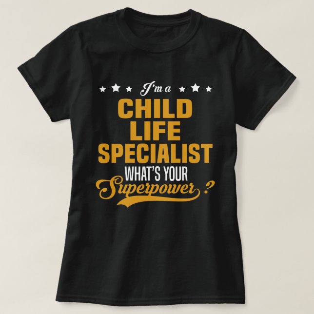 Camiseta Especialista en la vida infantil (Diseño del anverso)