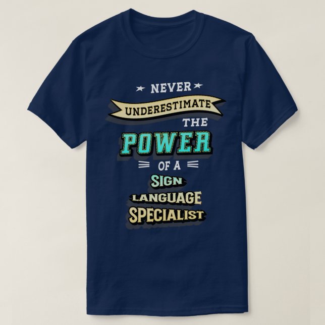 Camiseta Especialista en Lenguas de Rótulo (Diseño del anverso)