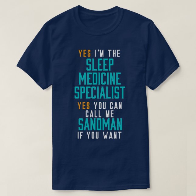 Camiseta Especialista en Medicina del Sueño Hospitalario 1 (Diseño del anverso)