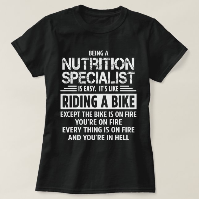 Camiseta Especialista en nutrición (Diseño del anverso)