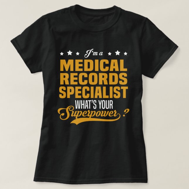 Camiseta Especialista en registros médicos (Diseño del anverso)