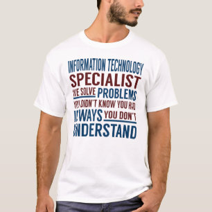Camiseta Especialista en tecnología de la información res
