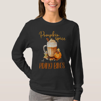 Camiseta Especias de calabaza y bicicletas de equitación li