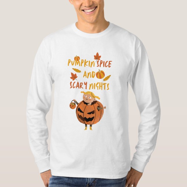 Camiseta Especias de calabaza y noches aterradoras - Hallow (Anverso)