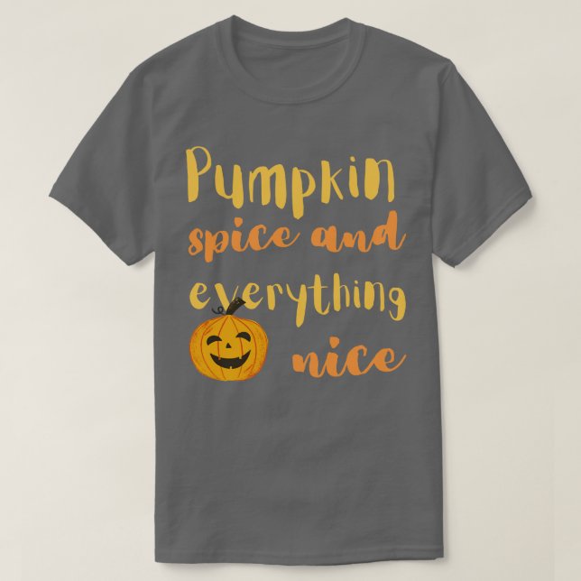 Camiseta Especias de calabaza y todo lo bueno (Diseño del anverso)