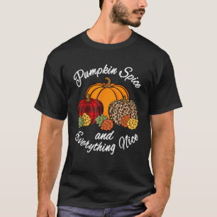 Camiseta Especias De Calabaza Y Todo Lo Bueno Cae Leopa De