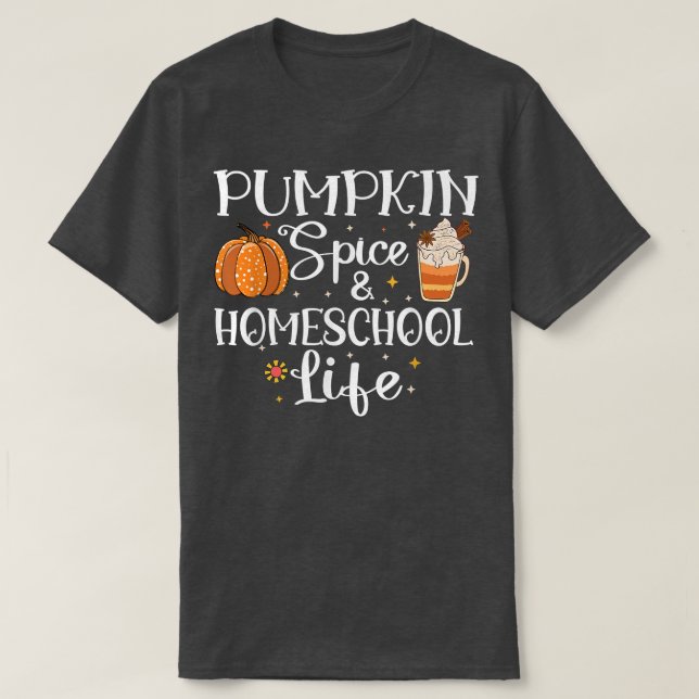 Camiseta Especias de calabaza y vida en el colegio doméstic (Diseño del anverso)