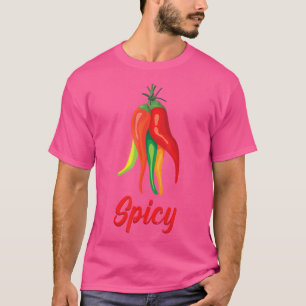 Camiseta Especias Frutas Verduras Picantes Chili Pimienta