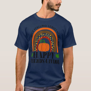 Camiseta Especie de calabaza cayendo hojas noche acogedora 