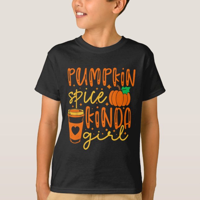 Camiseta Especie de calabaza Chica Temporada Otoño (Anverso)