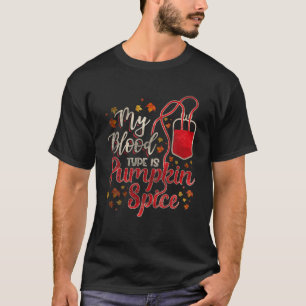 Camiseta Especie De Calabaza De Halloween Mi Tipo De Sangre