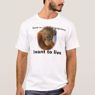 Camiseta Especie en peligro reserva del orangután
