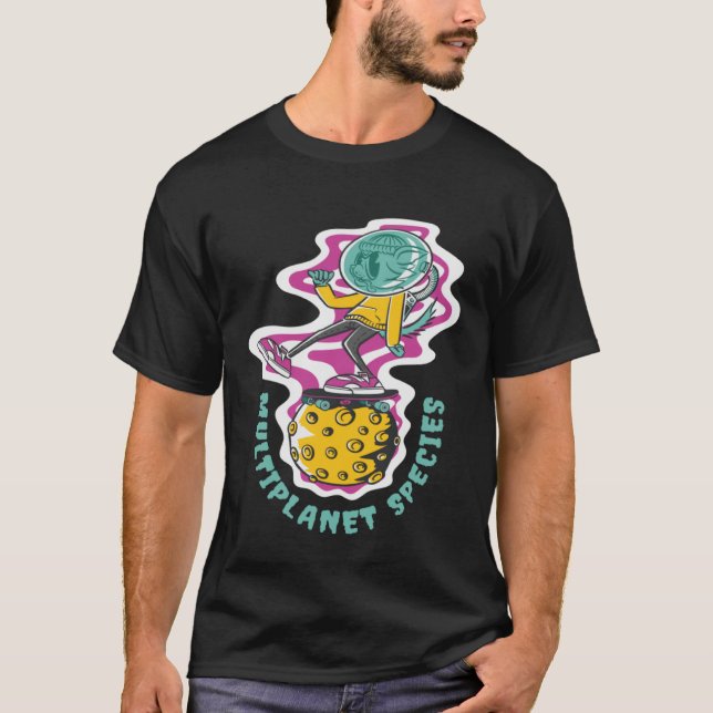 Camiseta Especie multiplanetaria Espacio alienígena Pullove (Anverso)