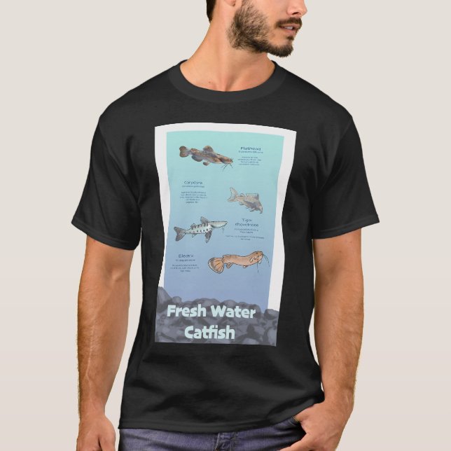 Camiseta especies de bagre de agua dulce (Anverso)