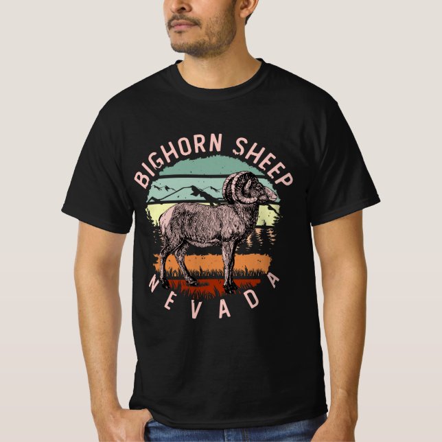 Camiseta Especies de ovino del desierto Vintage Nevada (Anverso)