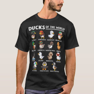 Camiseta Especies de patos Ganso lindo Animal Educativo Pat
