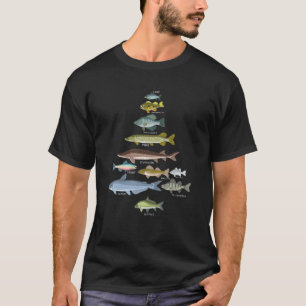Camiseta Especies de peces de agua dulce Pescado de árboles