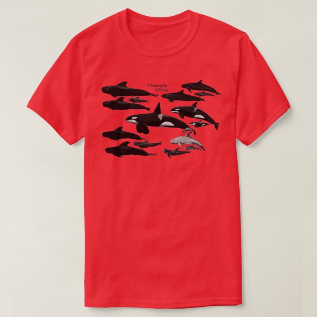 Camiseta Especies de peces negros (Diseño del anverso)