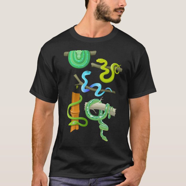 Camiseta Especies Educativas Y Tipos De Serpientes 17 (Anverso)