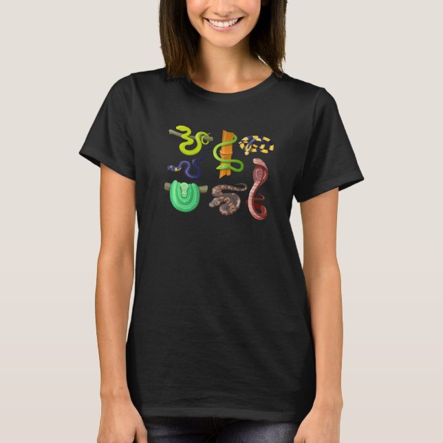 Camiseta Especies Educativas Y Tipos De Serpientes 26 (Anverso)