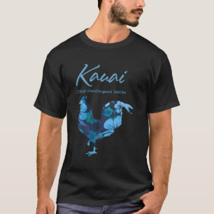Camiseta Especies oficiales de pollo Kauai Hawaii en peligr