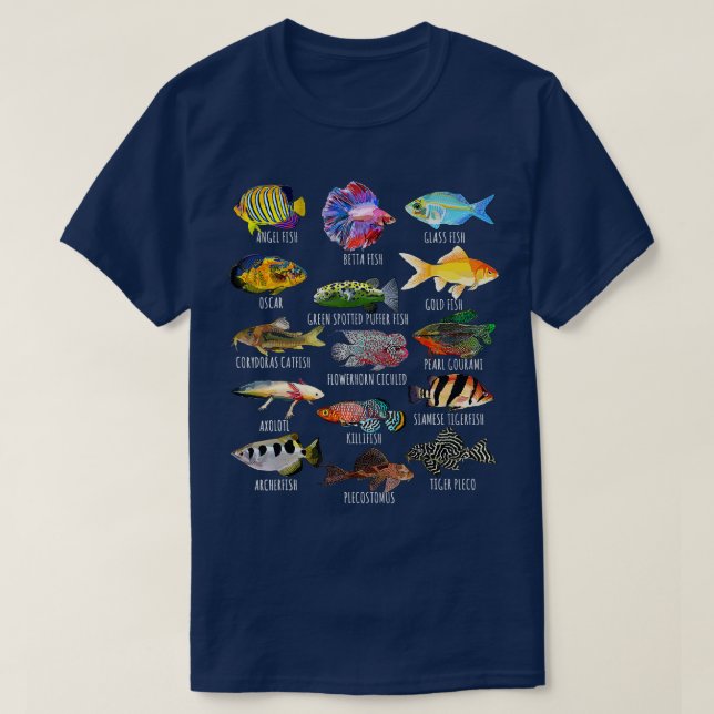 Camiseta Especies Pesqueras Especies Pescadas Biología Tipo (Diseño del anverso)