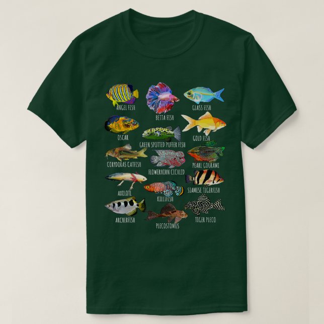 Camiseta Especies Pesqueras Especies Pescadas Tipos De Biol (Diseño del anverso)