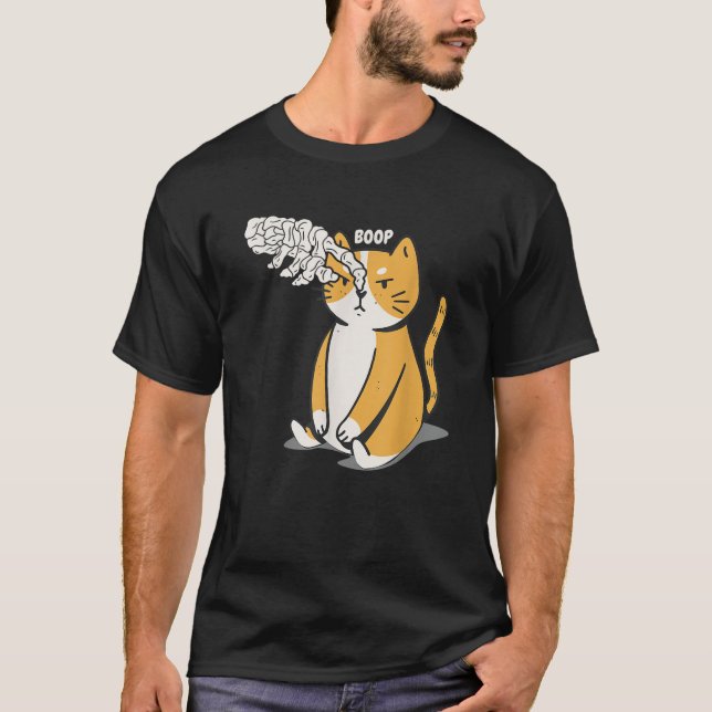 Camiseta Espectacular Boop Skeleton Mano Touch Nose Cat Cos (Anverso)