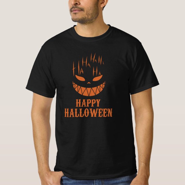 Camiseta Espectacular cara de Halloween Grita Horror Oscuro (Anverso)