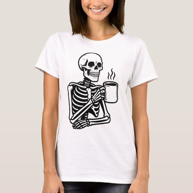 Camiseta Espectacular Coffee T-Shirt de Skeleton - Caída de (Anverso)