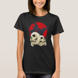 Camiseta Espectacular cráneo Crepúsculo Skeleton Head Crow 