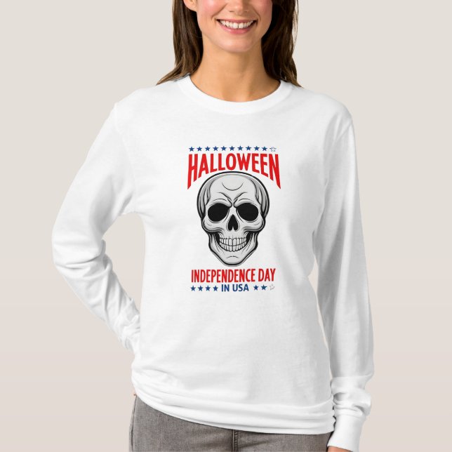 Camiseta Espectacular Día de la Independencia de Halloween  (Anverso)