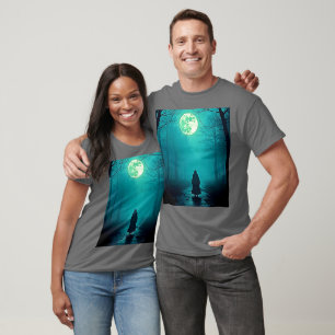 Camiseta Espectacular diseño nocturno de luna llena