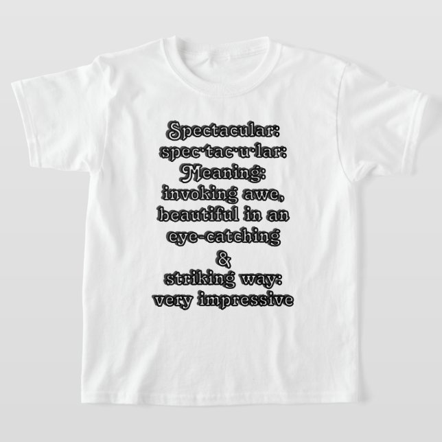 Camiseta Espectacular: especificación de definición・tac・u・l (Distribución)