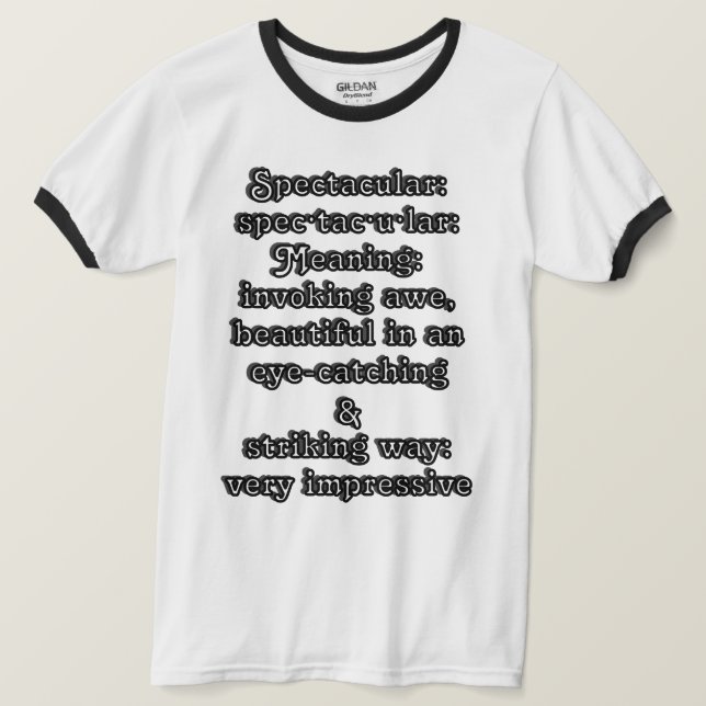 Camiseta Espectacular: especificación de definición・tac・u・l (Anverso del diseño)