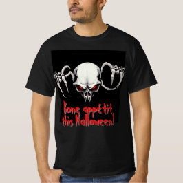 Camiseta Espectacular esqueleto con ojos rojos horror de Ha