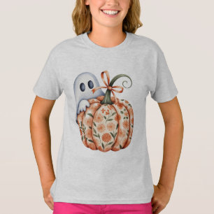 Camiseta Espectacular fantasma y calabaza floral Peek Hallo