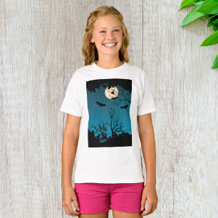 Camiseta Espectacular fiesta de Halloween Luna llena y bate