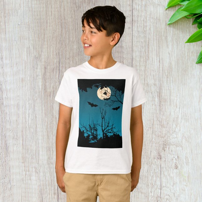 Camiseta Espectacular fiesta de Halloween Luna llena y bate (Subido por el creador)