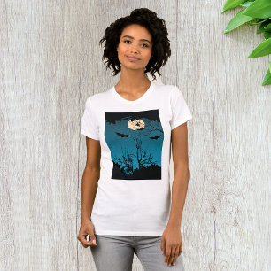 Camiseta Espectacular fiesta de Halloween Luna llena y bate