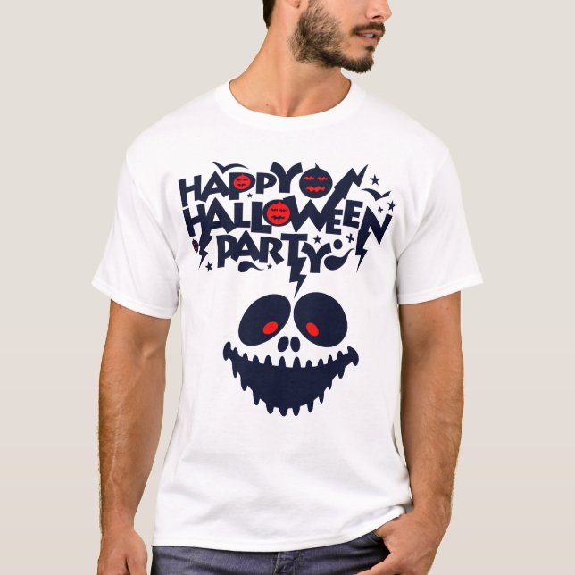Camiseta Espectacular fiesta de Halloween para hombres (Anverso)