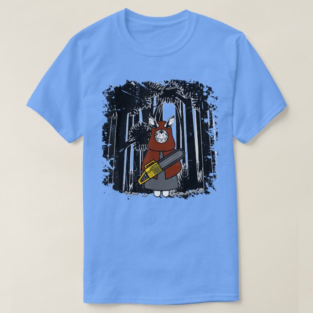 Camiseta Espectacular Gótico Gótico Chainsaw Bunny Horror H (Diseño del anverso)