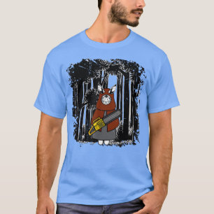 Camiseta Espectacular Gótico Gótico Chainsaw Bunny Horror H