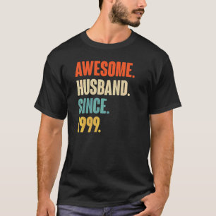 Camiseta Espectacular marido vintage desde 1999 23 Boda Ani